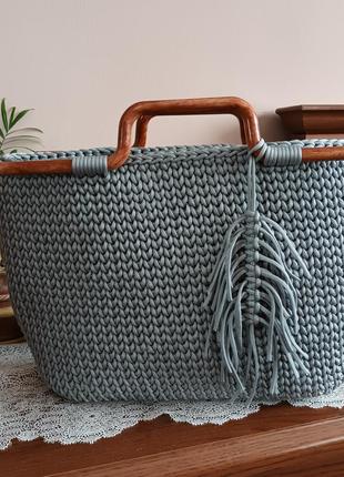 Вязаная сумка ручная работа