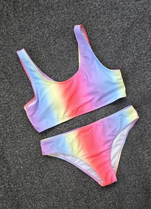 Купальник раздельный, разноцветный, shein,&nbsp; 160 рост.