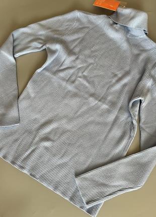 Голубой гольф -вололазка в рубчик