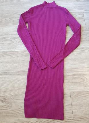 Платье в рубчик