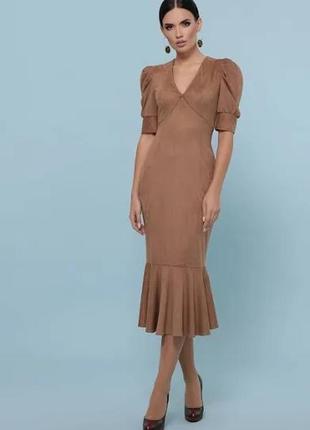 Замшева сукня