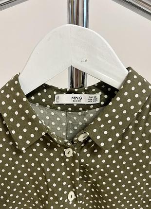 Блуза mango в горошок xs/s 5
