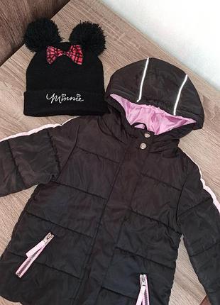 Куртка демисезонная и шапочка минные маус