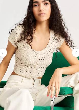 Футболочка топ бежева h&m m