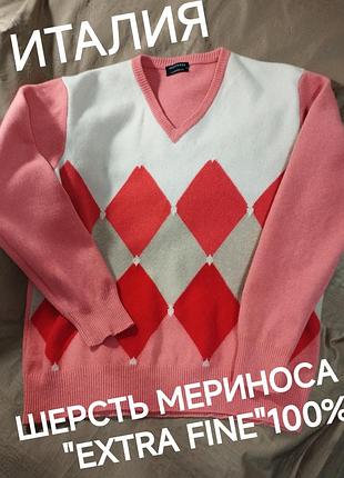 ♥️👍 красивый теплейший шерстяной свитер, пуловер, джемпер.