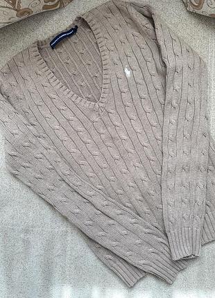 Бежевий светер кардиган polo ralph lauren