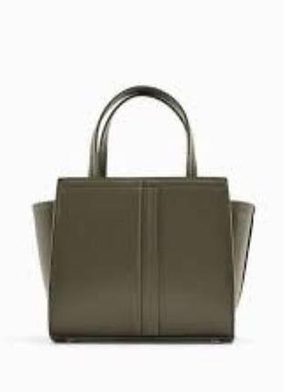Сумка zara мини зеленая хаки