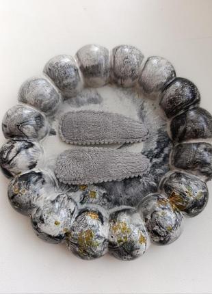 Пара плюшевых заколочек 2 шт #росборя