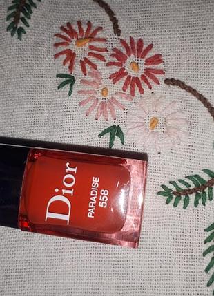 Новый неоновый dior paradise 558 яркий лак сочный цвет.5 фото