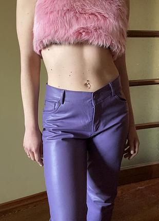 Штани шкіряні zara