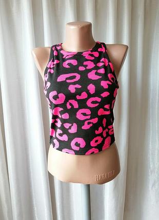 Майка топ принт леопард