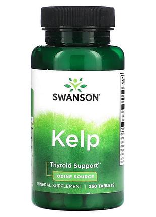 Swanson, kelp, йод із ламінарії, 250 таблеток