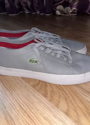 Lacoste marcel chunky fr, 43р. серые кожаные кеды.