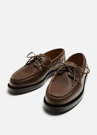 Кожаные туфли zara