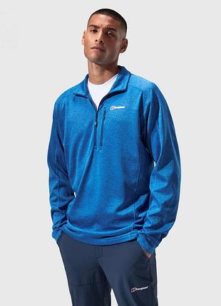 Кофта свитшот на молнии синий меланж berghaus