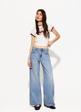 Джинси wide leg bershka