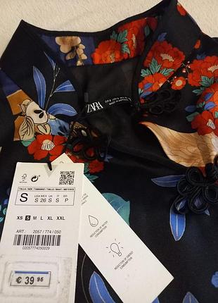 Женское летнее цветное платье бренда zara размер s