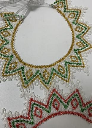 Силочки стильные нарядные украинское ожерелье паццорылог гердан кривая бусы коле ожерелье подарок