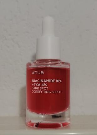 Anua - niacinamide 10% + txa 4% serum - осветляющая сыворотка с ниацинамидом