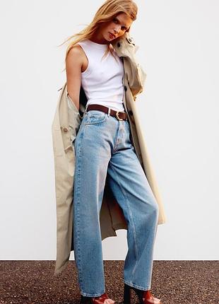Джинсы z1975 wide-leg tapered с высокой посадкой и ремнем