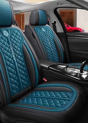 Авточохли 2 шт в наборі для автомобільного сидіння з pu шкіри.