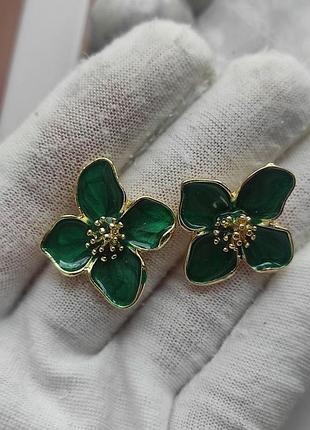 Гарні і елегантні сережки гвоздики 💫квіти 🌸