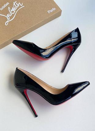 Туфли брендов кожаные качество люкс полный комплект в стиле лабутен