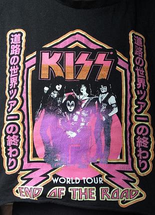Kiss укороченая футболка