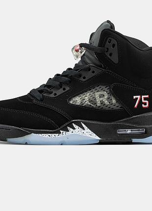 👟 кроссовки nike air jordan 5 black white / наложка bs👟