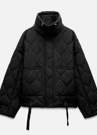 Куртка стьобана стеганая весення куртка легкая zara оригинал