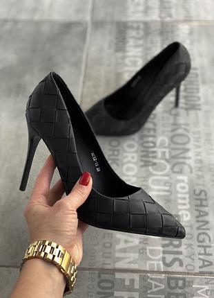 Женские туфли на каблуке 🖤 botega black