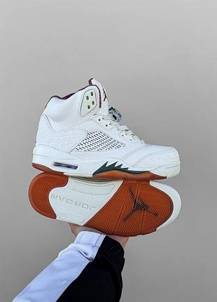 👟 кроссовки nike air jordan 5 "el grito" white / наложка bs👟