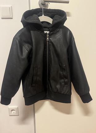 Кожаная куртка zara 2