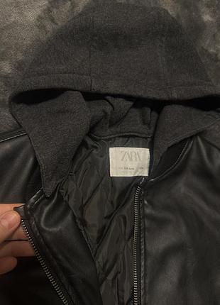 Кожаная куртка zara 3