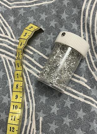 Блискітки срібні сипучі #розбираю