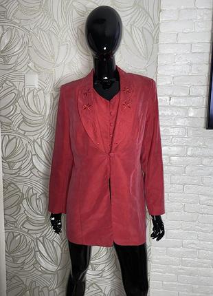 Винтажный блейзер винтаж new fast c&a, xxxl 54р
