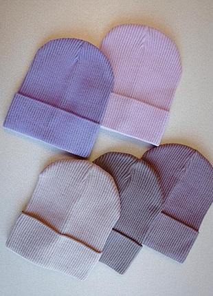 Шапка лопата в рубчик весна/осень