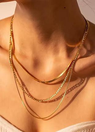 Тройная цепочка нержавеющая сталь stainless steel