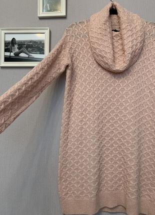 Очень нежное зефирное тёплое вязаное платье2 фото