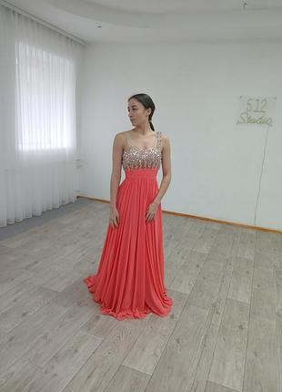 Вечернее шифоновое платье