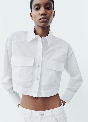 Рубашка сорочка zara вкорочена