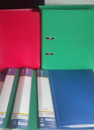 Папка- регистратор +скоросшивач а4 +папки з файлами ( ціна за все разом)