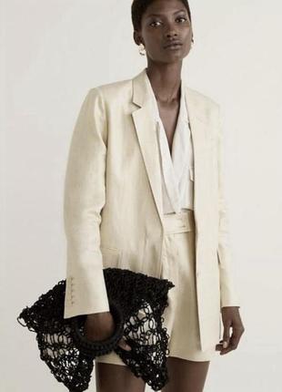 Льняной жакет /пиджак mango xs-s