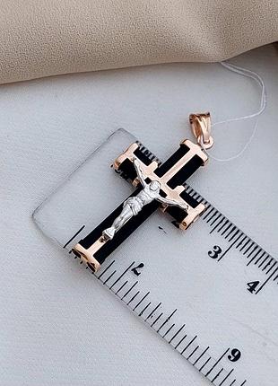 Хрестик золото,каучук