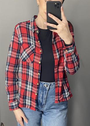 Рубашка женская в клетку