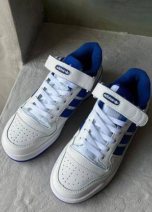 Кросівки adidas forum low white blue 3