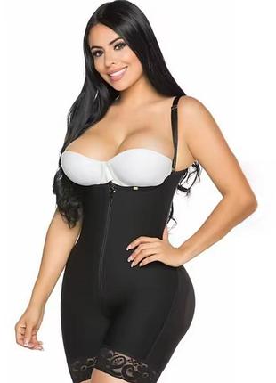 Черное утягивающее корректирующее белье, комбидресс со свободным доступом р.l