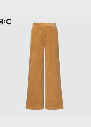 Вельветовые широкие брюки uniqlo