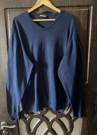 Классная кофточка, коттоновая, мужская, в темно синем. цвете, от дорогого бренда: grizzly 👌