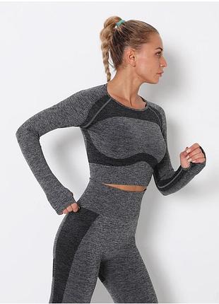 Женский спортивный реглан рашгард gymshark